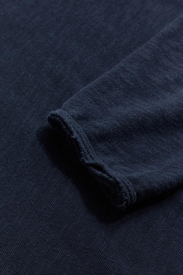 Relax Fit Navy Blue Crew Neck T-Shirt 4