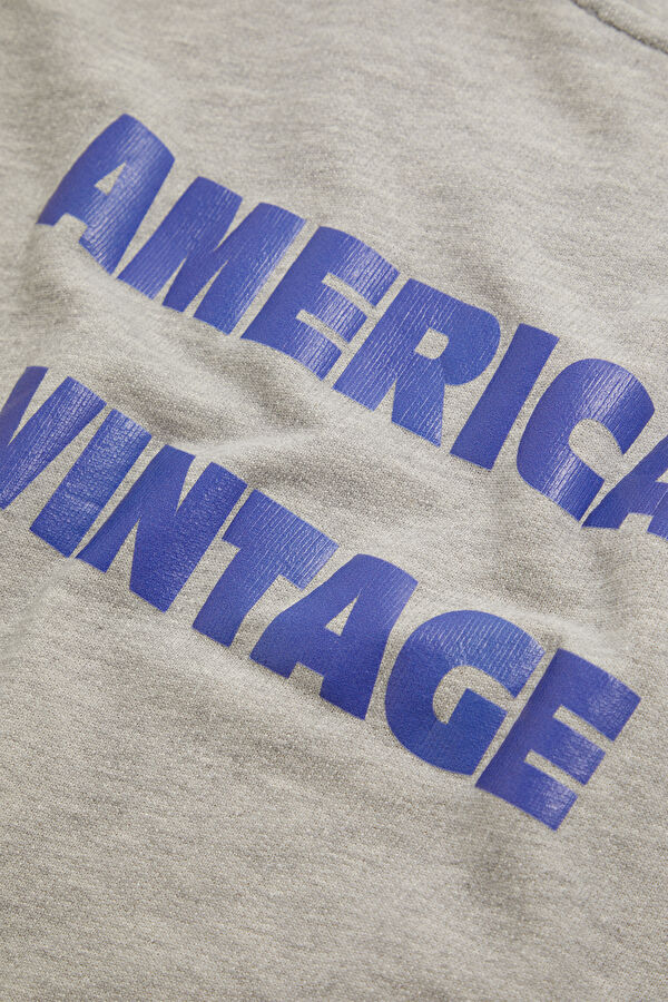 Oversize Light Gray Crew Neck Printed Men's T-Shirt 11