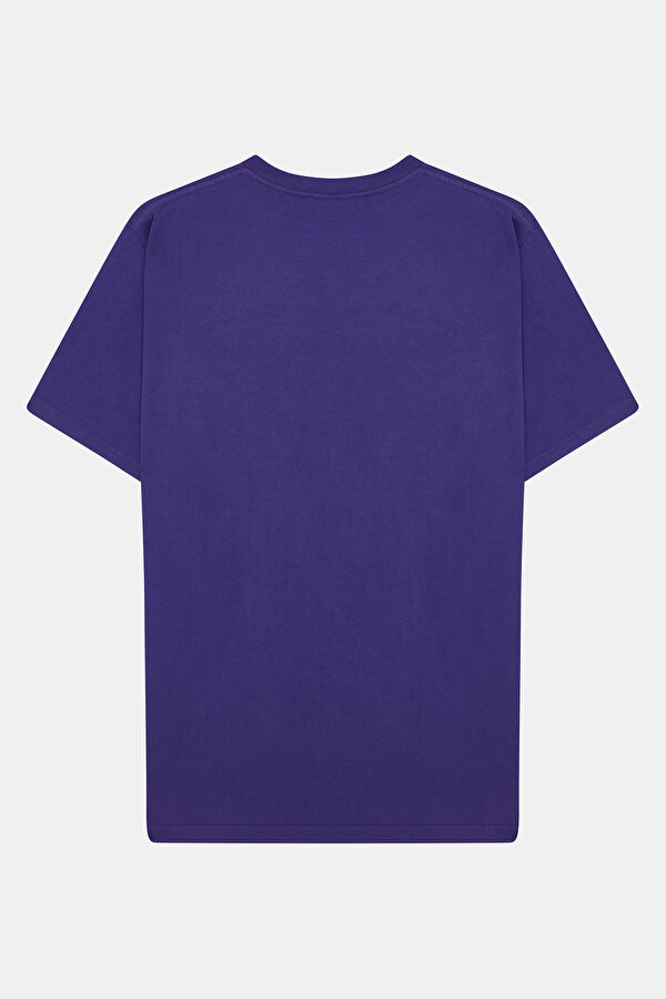 Relax Fit Purple Crew Neck Men's T-Shirt 6