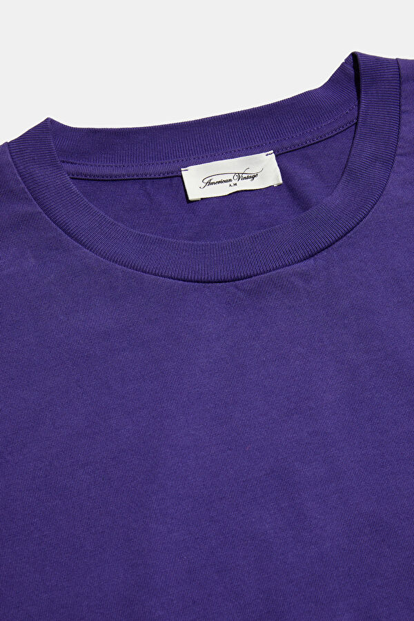 Relax Fit Purple Crew Neck Men's T-Shirt 7