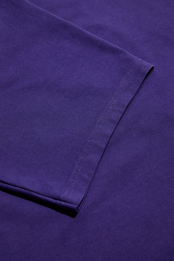 Relax Fit Purple Crew Neck Men's T-Shirt 8