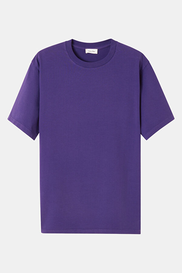 Relax Fit Purple Crew Neck Men's T-Shirt 3