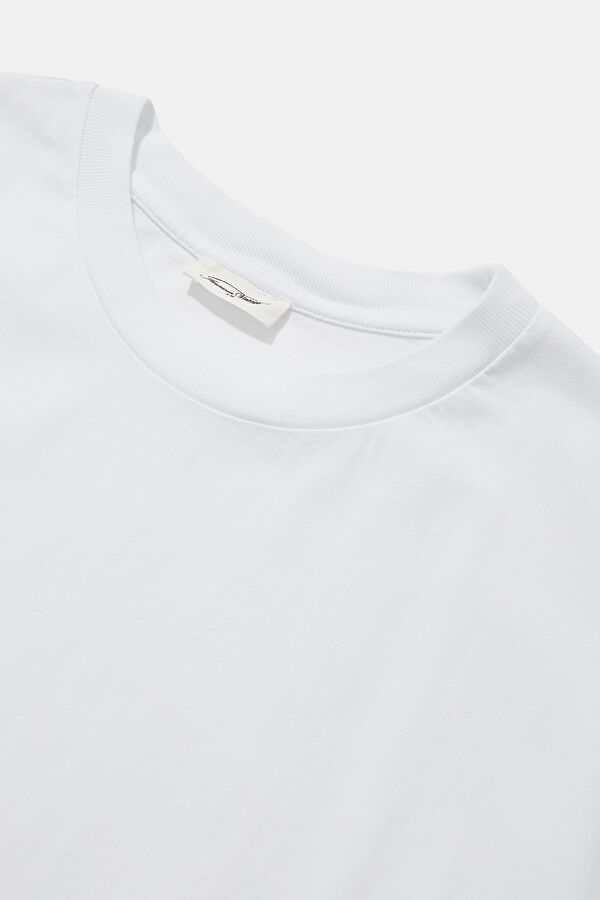 Relaxed Fit White Crew Neck Men's T-Shirt 3