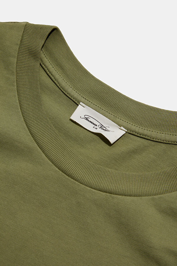 Relax Fit Khaki Crew Neck Men's T-Shirt 3