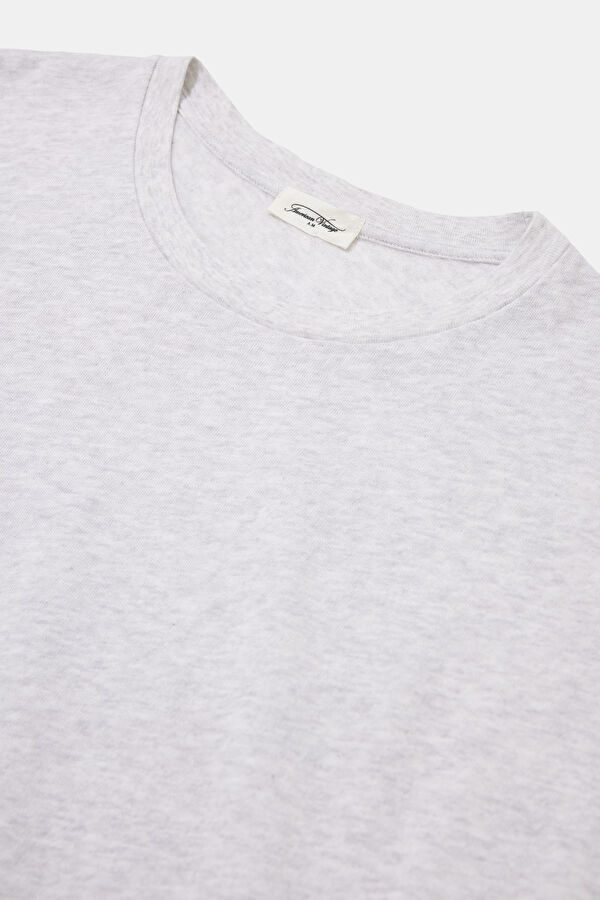 Relax Fit Light Gray Crew Neck Men's T-Shirt 3