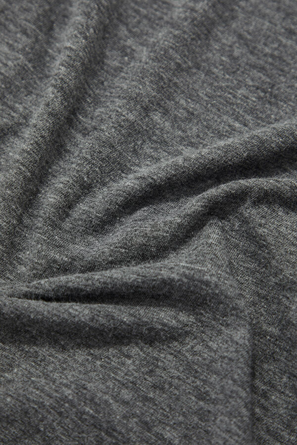 Relax Pattern Anthracite V Neck T-Shirt 4