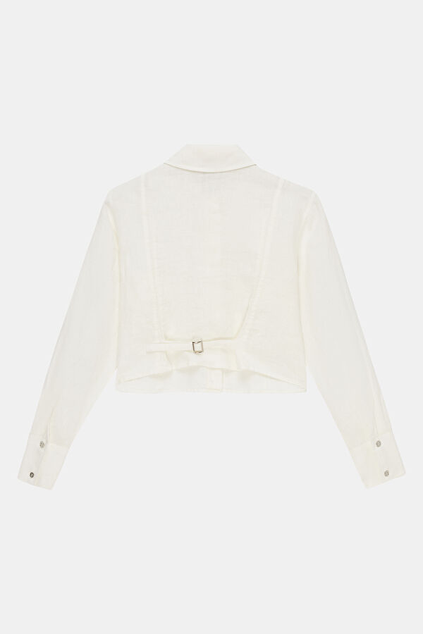 Ecru Linen Shirt 2