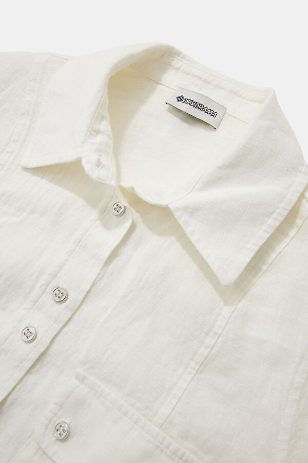 Ecru Linen Shirt 3