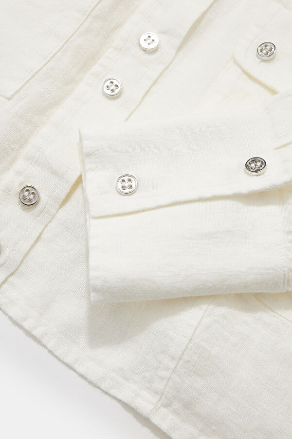Ecru Linen Shirt 4