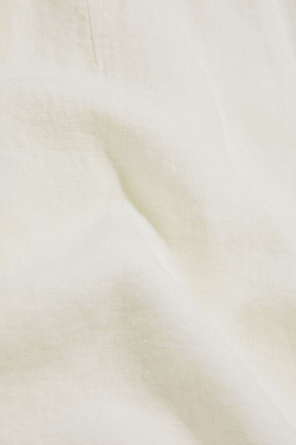 Ecru Linen Women's Shorts 5