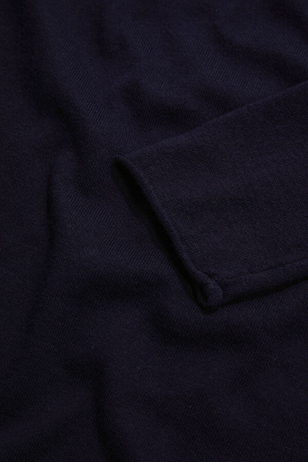 Relax Fit Navy Blue Crew Neck Men's T-Shirt 4