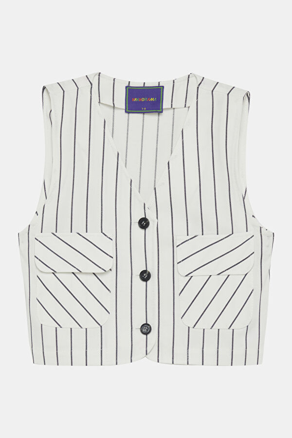 Ecru Striped Kids' Shirt