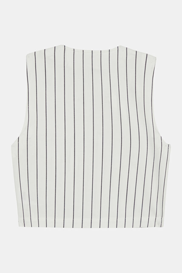 Ecru Striped Kids' Shirt 2