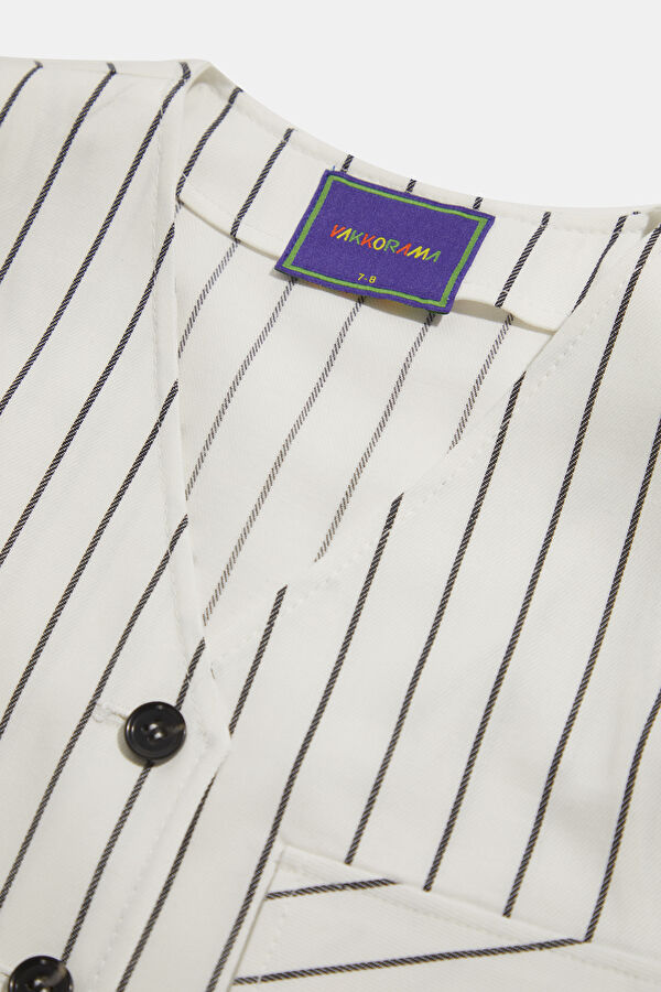 Ecru Striped Kids' Shirt 3