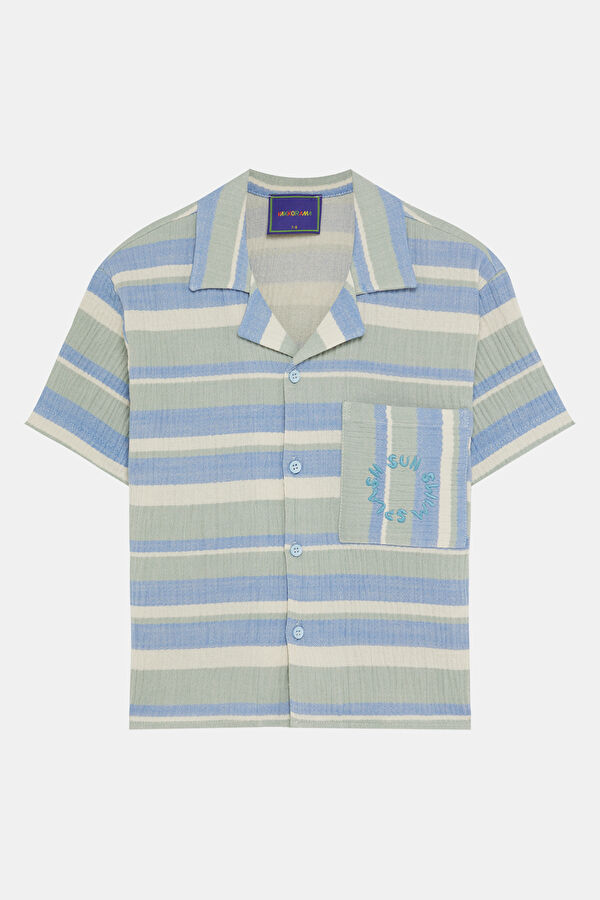 Blue Striped Kids' Shirt