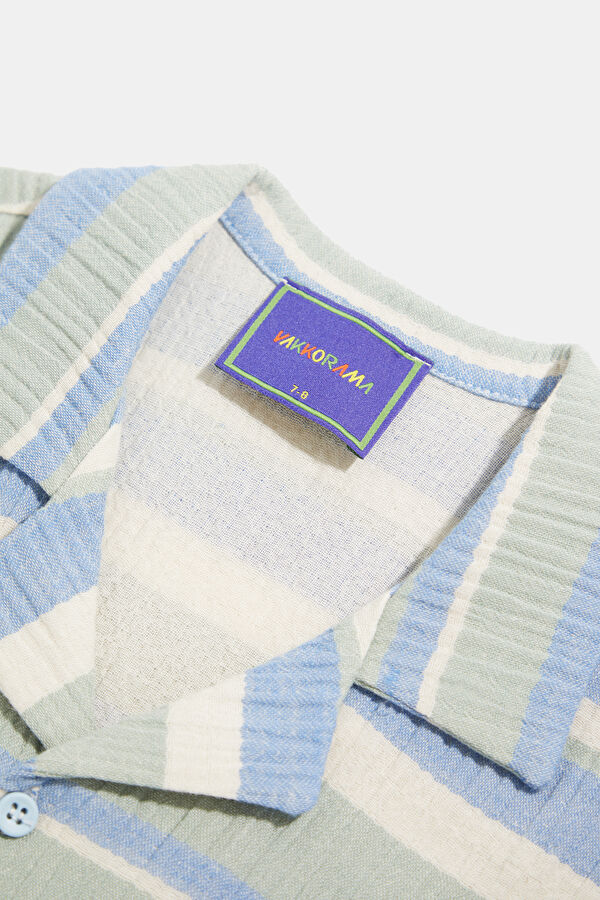 Blue Striped Kids' Shirt 3