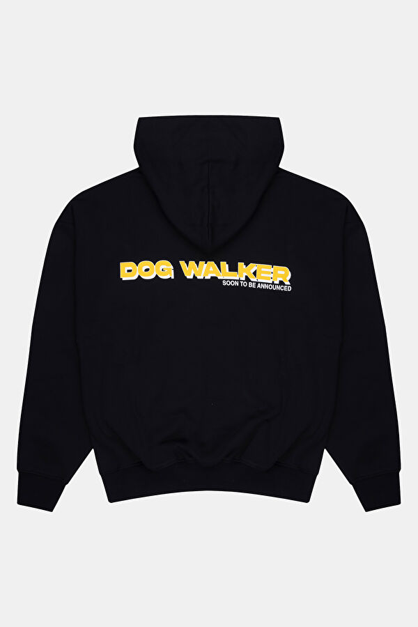 Siyah Oversize Kapuşonlu Erkek Sweatshirt 2