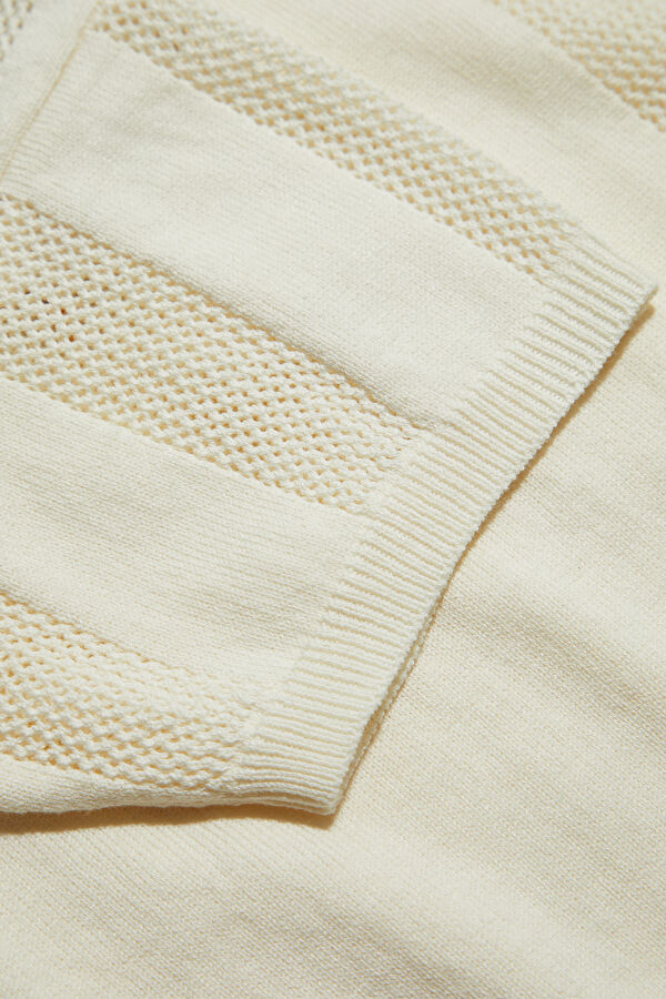 Beige Crew Neck Patterned Kids' T-Shirt 5
