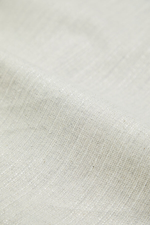 Light Grey Buttoned Linen Cotton Men's Jacket 8