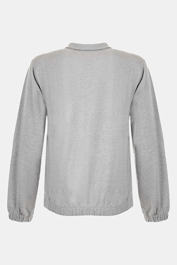 Club Knit Grey Zip-Up Men's Jacket 2