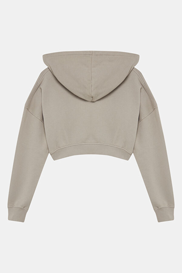 Bej Kadın Sweatshirt 2