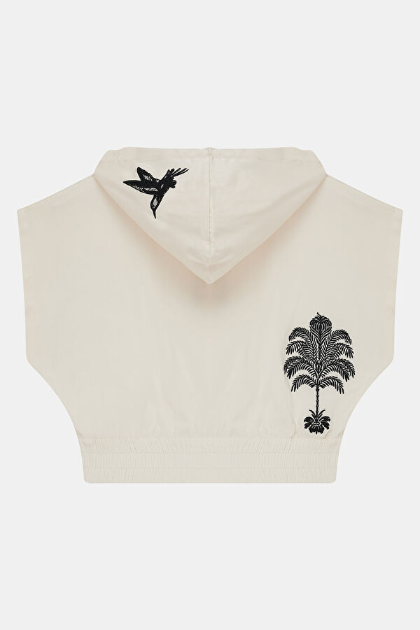Krem Kadın Sweatshirt 2
