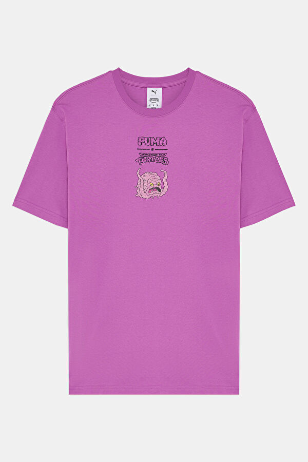 X TMNT Relax Fit Purple Crew Neck Printed Men's T-Shirt