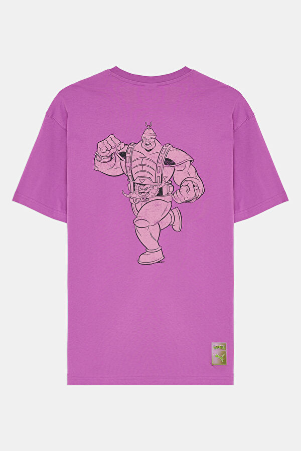 X TMNT Relax Fit Purple Crew Neck Printed Men's T-Shirt 2