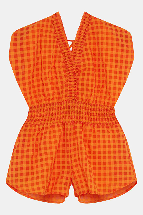 Ecru Zip-Up Jumpsuit