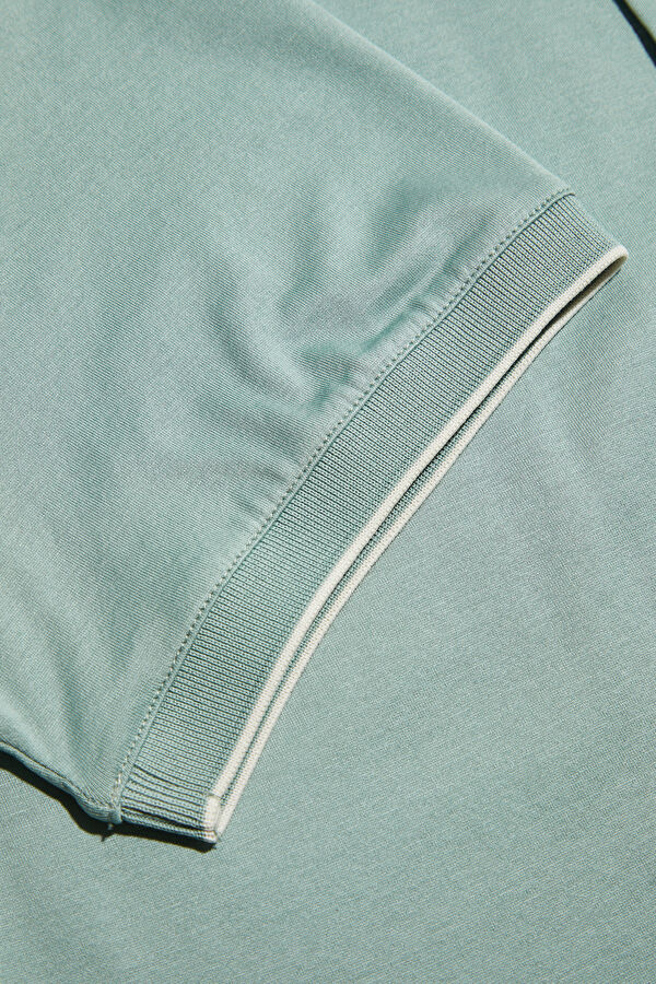 Relax Pattern Mint Polo Neck Shirt 5