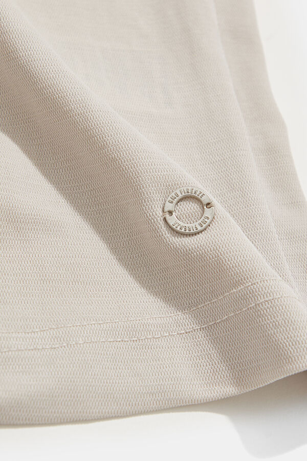 Relax Pattern Cream Resort Collar Shirt 4
