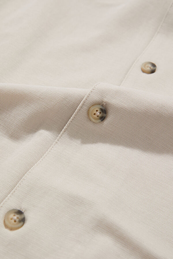 Relax Pattern Cream Resort Collar Shirt 5