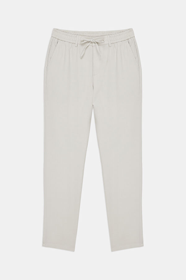 Stone Pipe Leg Rayon Men's Trousers