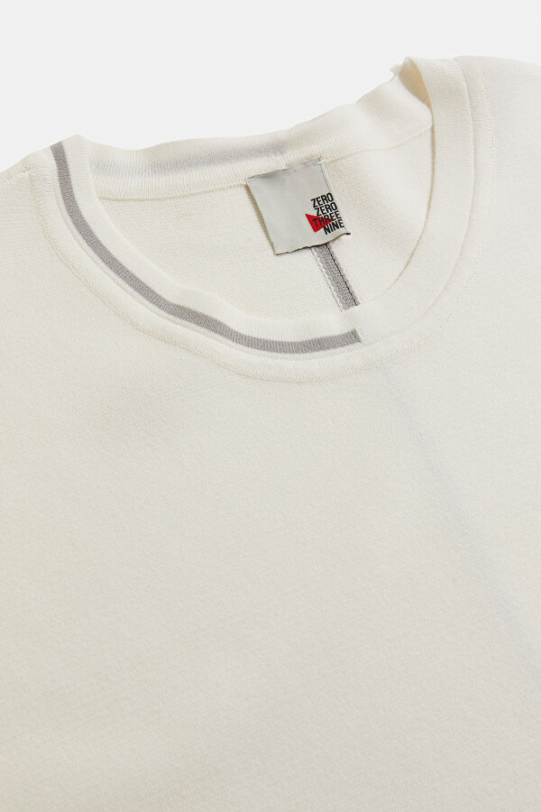 Oversize Ekru Bisiklet Yaka Erkek T-Shirt 3