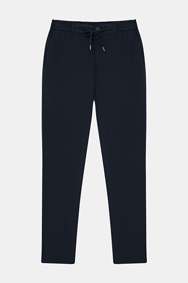 Navy Blue Straight Leg Men's Trousers