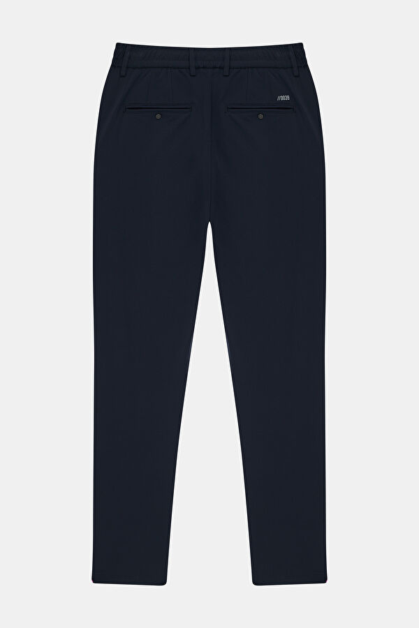 Navy Blue Straight Leg Men's Trousers 2