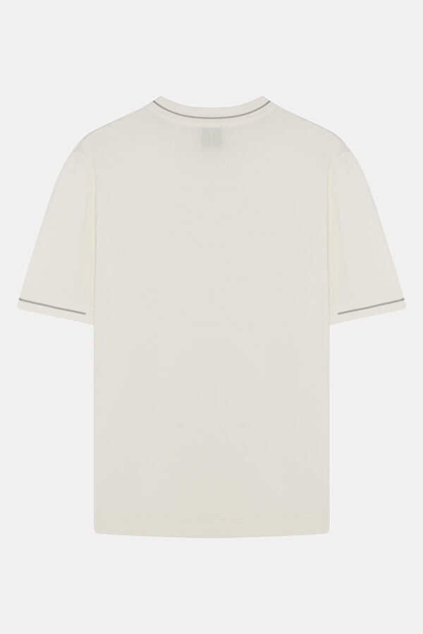Ekru Bisiklet Yaka Erkek T-Shirt 2
