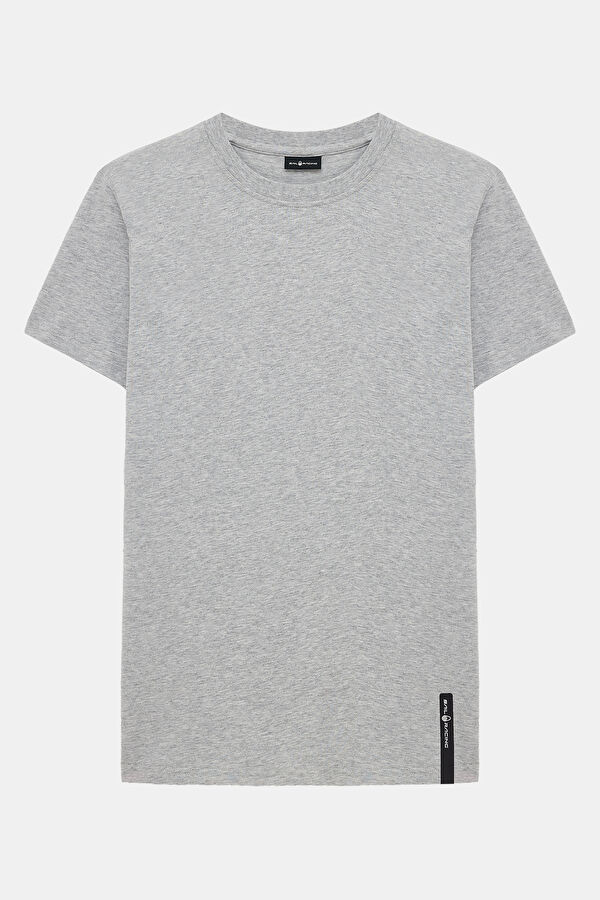 Grey Melange Crew Neck Men's T-Shirt