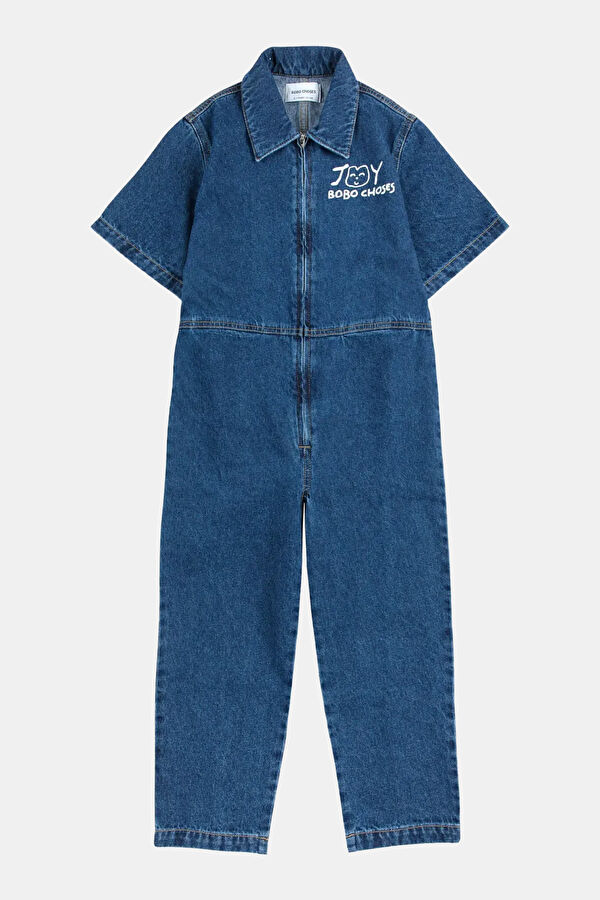 Blue Zip-Up Kids Jumpsuit