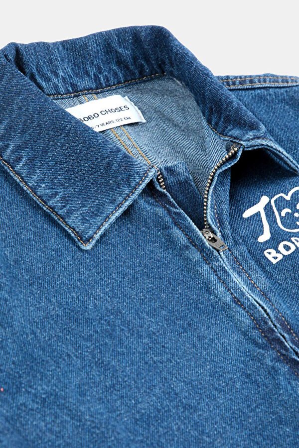 Blue Zip-Up Kids Jumpsuit 4