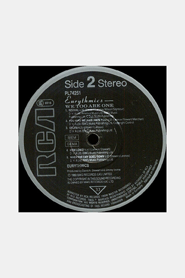 Eurythmics We Too Are One 4