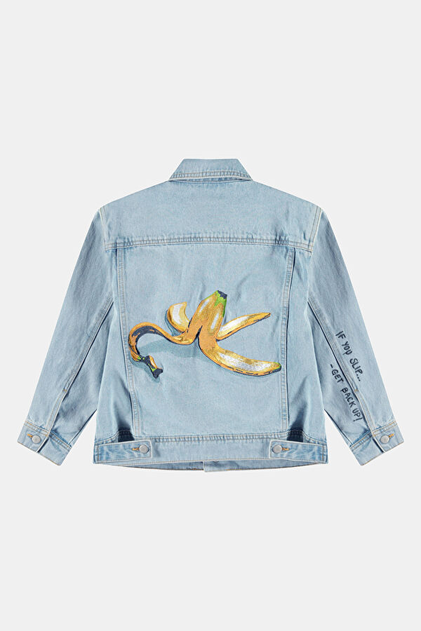 Blue Buttoned Kids Jacket