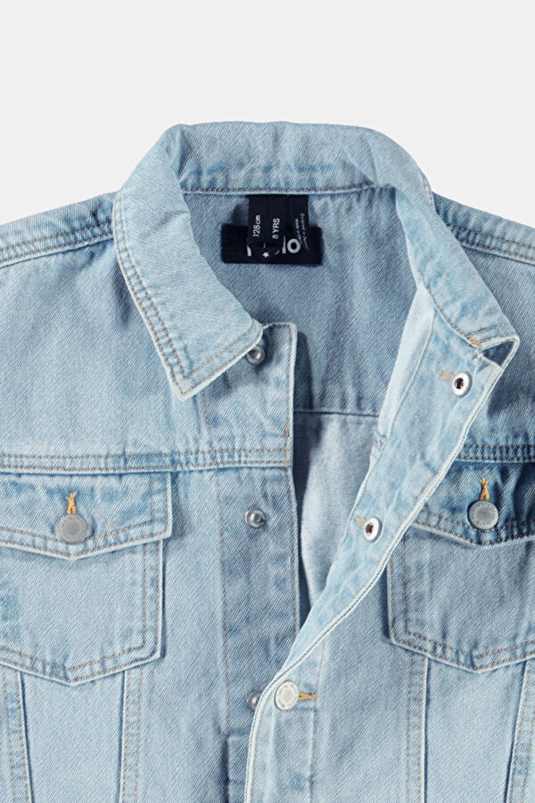 Blue Buttoned Kids Jacket 2