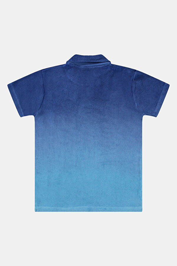 Blue Polo Collar Kids T-Shirt 2