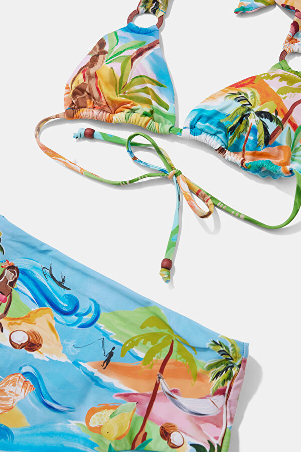 Turkuaz Bağlamalı Kadın Bikini 6