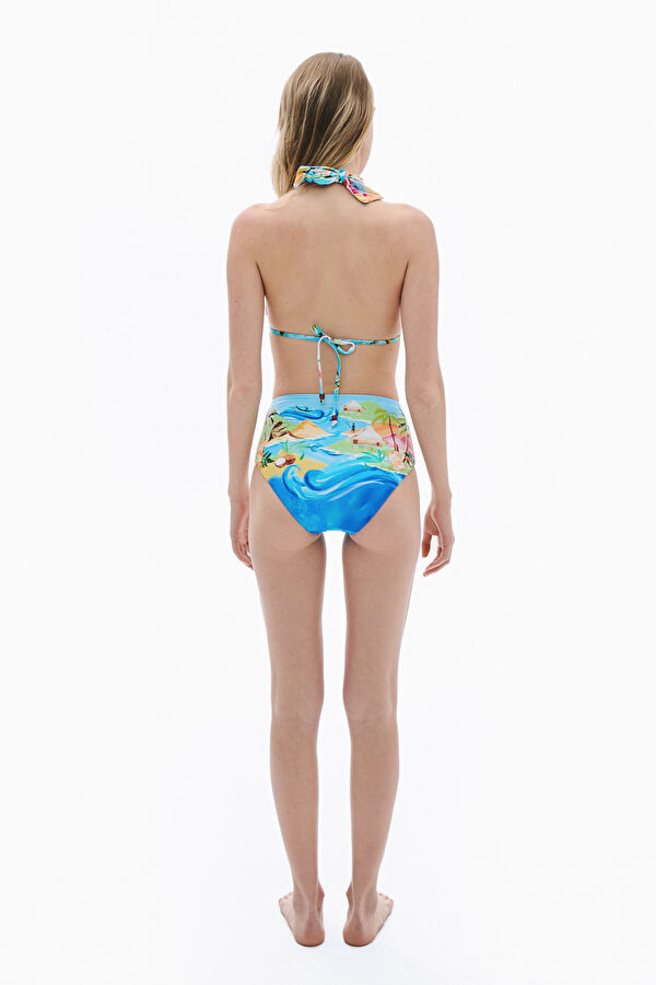 Turkuaz Bağlamalı Kadın Bikini 3