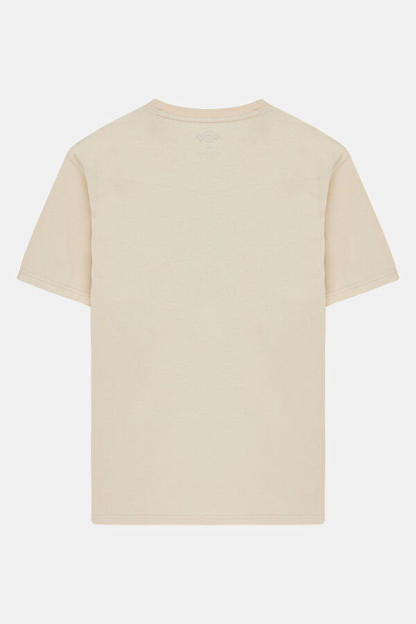 Relax Kalıp Beyaz Bisiklet Yaka Baskılı Erkek T-Shirt 2