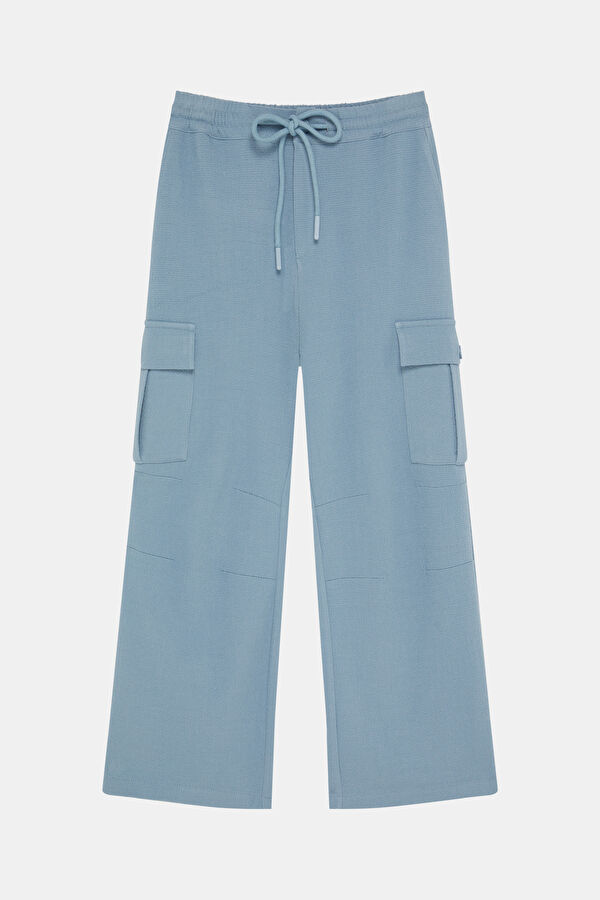 Blue Straight Leg Kids Trousers