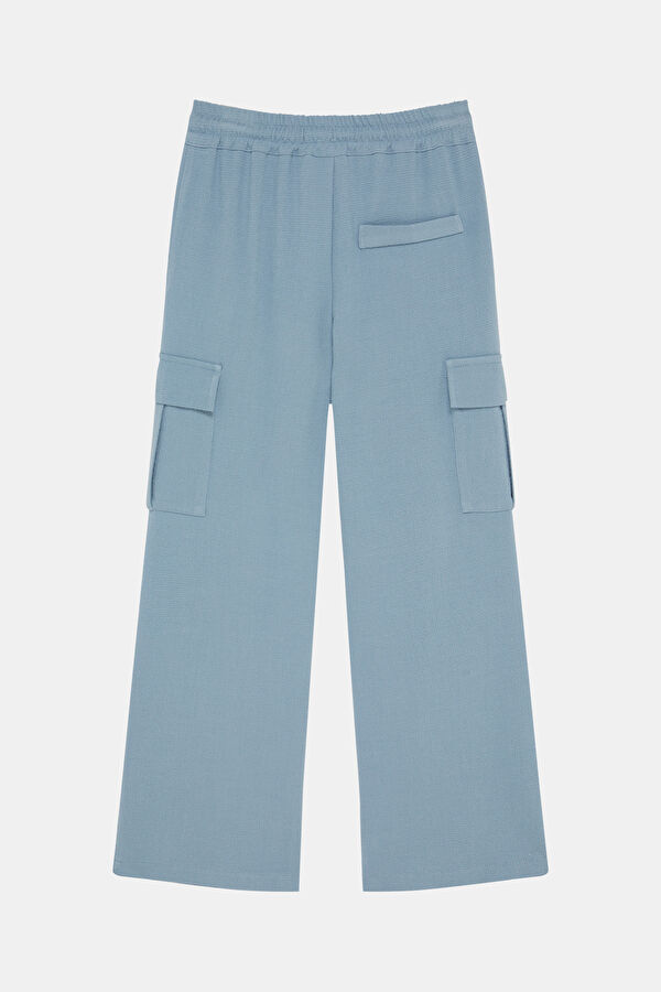 Blue Straight Leg Kids Trousers 2
