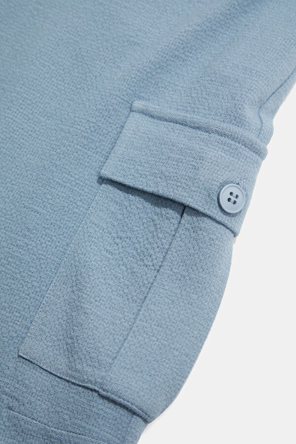 Blue Straight Leg Kids Trousers 4
